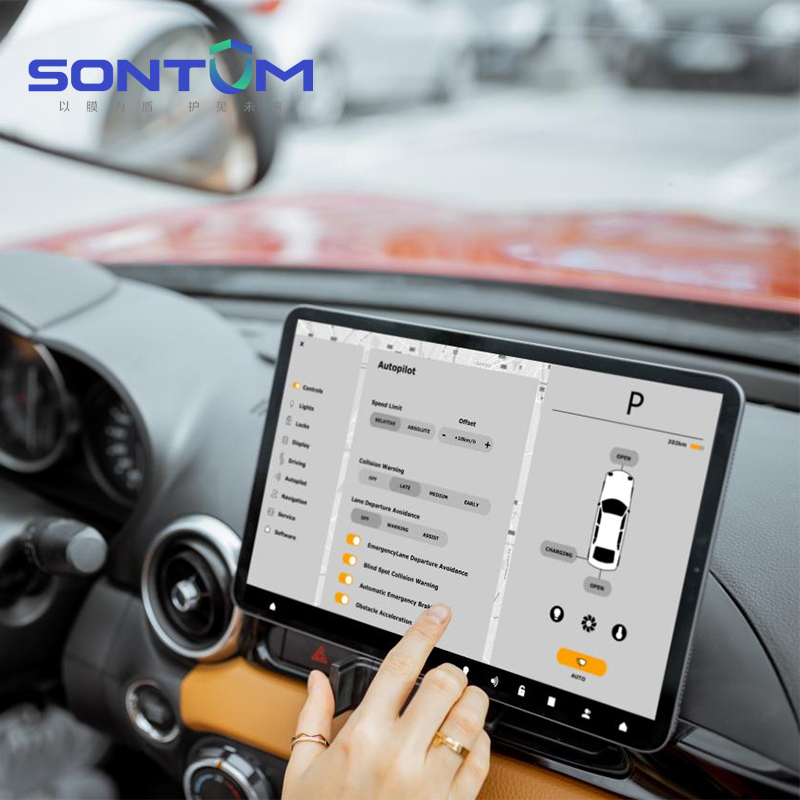 What is 3A explosion-proof film and how does it protect the car control panel?
